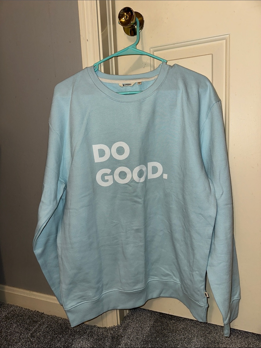cotopaxi Light Blue DO GOOD Crewneck Sweatshirt